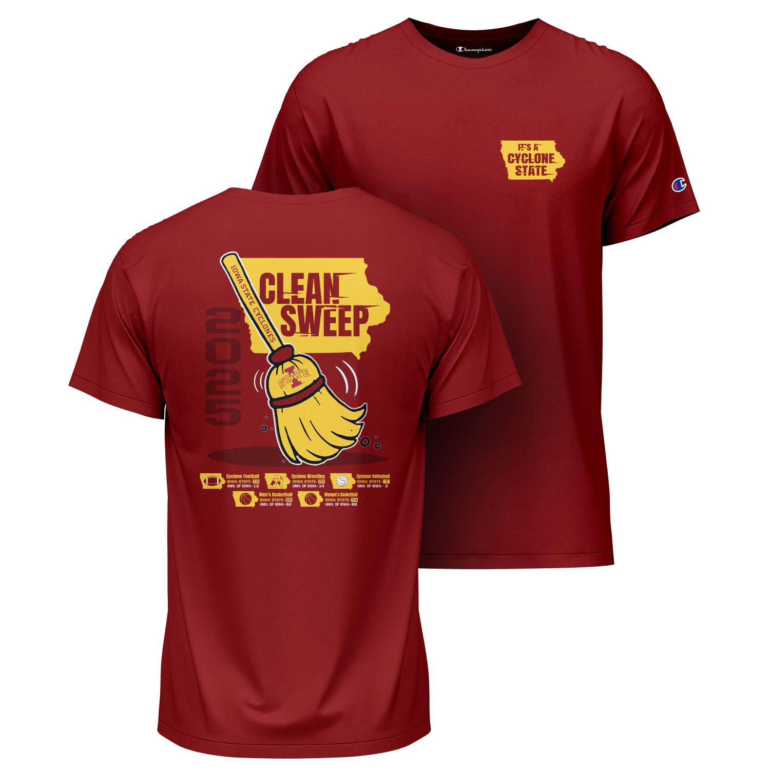 Champion Clean Sweep I-State Cardinal Short Sleeve T-shirt | ISU